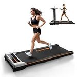 AIRHOT Walking Pad Treadmill, 2.5HP Under Desk Treadmill with Remote Control & LED Display, Quiet Desk Treadmill for Compact Space, Portable Treadmill for Home Office Use - Silver