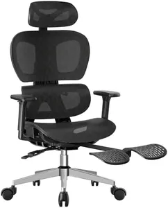 Ergonomic Office Chair Ergo3D Rolling Desk Chair with 3D Adjustable Armrest,High Back Desk Computer Chair Mesh Computer Executive Swivel Chair Black