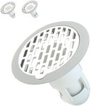 Backflow Preventer Shower Floor Drain Valve Sewer Drainage Insert Drain Plug Drain Core One Way Drain Valve Sewer Core (White-2Pack)