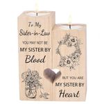 Sister in Law Gifts, Candlestick - Gifts for Sister in Law, Sister in Law Birthday Gifts, Christmas Mothers Day Wedding Gifts for Sister-in-Law