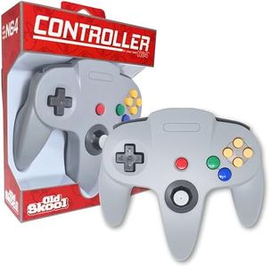 Old Skool Classic Wired Controller Joystick compatible with Nintendo 64 N64 Game System - Grey