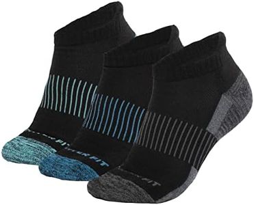 Copper Fit unisex adult Ankle Length Sport Socks, Black/Multi, Small-Medium US