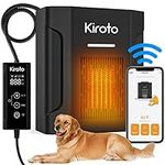 Dog House Heater for Outside with Thermostat& WIFI, Chicken Coop Heaters with APP Remote Control Heated Insulated Kennel, 300Watt Pet Safe Winter for Outdoor with Adjustable Temperature &Timer