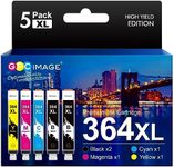 GPC Image Multipack Ink Cartridges Replacement for HP 364XL 364 Compatible with 5510 5520 5522 5524 6510 6520 B8550 C5388 C6380 7510 7520 4620 3070A 3520 (Black Cyan Magenta Yellow, 5-Pack)