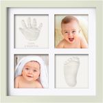 Baby Hand and Footprint Kit - Baby Footprint Kit, Baby Hand & Footprint Makers, Newborn Baby Handprint Footprint Keepsake Frame, Baby Registry Search, Baby Girl Gifts, Baby Boy Gifts (Sage)