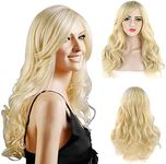 Discoball Light Blonde Wigs Long Blonde Wigs For Women Fashion Natural Full Long Curly Wig For Cosplay Party Wigs