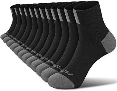 PAPLUS Ankle Compression Socks for Women 6 Pairs, Running Athletic Socks with Arch Support，Plantar Fasciitis Socks, Black（6 Pairs）, Large-X-Large