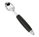 ONICORN Ice Cream Scoop, Stainless Steel Professional Ice Cream Scooper Spoon with Non-Slip Rubber Grip Handle, Ice Cream Spade for Cookie Dough, Gelato, Sorbet, Melon (pack of 1, BLACK)