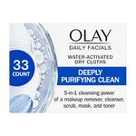 Olay Daily Facials Deep Purifying Cleansing Cloths, 33 ct (packaging may vary)