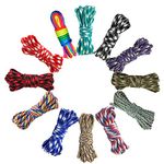 Paracord Cord 550 Multifunction Paracord Ropes 12 Colors 10 Feet Tent Rope Parachute Cord Outdoor Survival Rope Making Lanyards,Keychain,Carabiner,Dog Collar,Survival Camping Climbing (Camouflage)