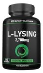 L-Lysine Complex 2,700mg & 600mg Magnesium Citrate-120 Vegan Capsules-Cold Sore Treatment, Essential Amino Acid Supplement-Normal Growth and Muscle Turnover-No Bulking/Binding Agents