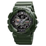 SKMEI Resin Green Dial Analogue Digital Men Watch -1688_G, Green Band