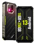 Rugged Cell Phone Canada, Ulefone Armor 22 Smartphone Unlocked, Up to 16+256GB, 64MP Night Vision Camera, 64MP Main Camera, Android 13, 6600mAh, 120Hz Display, IR Blaster, 4G LTE Mobile Phones(Green)