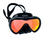 Tidal Mask - Advanced Anti Fog Diving Mask for Scuba Diving, Snorkeling, and Free Diving. Wide-Angle Single Lens. Best Anti Fog Scuba Mask, Snorkel Mask, Dive Mask for Adults. (Black/Tinted Lens).