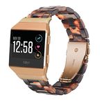 Ayeger Resin Band Compatible with Fitbit Ionic,Women Men Resin Accessory Band Wristband Strap Blacelet for Fitbit Ionic Smart Watch Fitness (Tortoise)