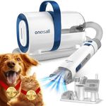 oneisall Dog Grooming Vacuum Kit with 3 in 1 Dog Clippers,Paw Trimmer,Nail Grinder,Dog Vacuum Groomer Suction 99% Pet Hair,Pet Grooming Vacuum with 7 Proven Tools for Shedding Grooming