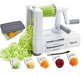 CELINO making your day Sboly 5 Blades Vegetable Spiralizer Slicer Zucchini Noodle Pasta Spaghetti Maker Handheld Foldable Kitchen Gadgets Cooking Salad