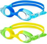 NSSIW Kids Swim-Goggles Swimming-Goggles-for Kids: Kids Goggles Anti Fog Pool Goggles No Leak 2 Pack Ages 3-16