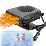 Showvigor Car Heater, Car Heater Defroster With 2 in 1 Heating/Cooling, Anti-Fog Plug in Cigarette Lighter for Car Defroster Windshield Fast Defogge, Suitable for Cars