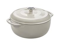 Lodge EC6D13 Dutch Oven, 6-Quart, Oyster White