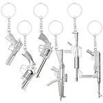 Juvale 6 Pack Mini Gun Keychains fo