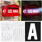 Seloom 148 PCS Reflective Mailbox Numbers and Letters Stickers Decals,3" X 7 Set Number 0-9 and 3" X 3 Set Alphabet Letter for Outside Indoor,Vinyl Self-Adhesive Waterproof Door House Address Stickers