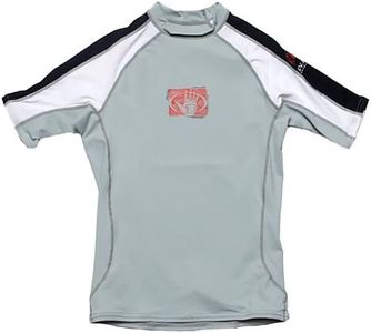 Body Glove 540 Mens Short Arm Lycra Shirts Rash Guard (Black/White/Silver, Small)
