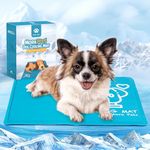 Dog Cooling Mat - Durable Pet Cat Cool Bed Mat, Non-Toxic Gel Self Cooling Pad Scratch Resistant, Small Pet Ice Blanket Great for Keeping Dogs Cats Cool in Summer - Medium 65 x 50cm M