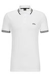 BOSS Men's Paul Curved Polo Shirt, Medium Beige269, L