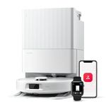 roborock Qrevo Series Robot Vacuum and Mop, 8000Pa Suction, Upgraded from Qrevo S, Anti-Tangle Brush, Smart Obstacle Avoidance, Auto Mop Washing, All-in-One Dock, 200RPM Spinning Mops, White(QV 35A)