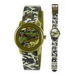 Toddler Girls Boys Watch,Fabric Washable Wristwatch Gifts for 3-10 Years Old Little Young Kids Children (Fabric-Green Camouflage)