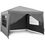VonHaus Pop Up Gazebo 3 x 3m – Outdoor Garden Marquee Shelter Canopy with Removable Sides, Storage Bag, Leg Weight Bags, Pegs & Cords – Waterproof, Heavy Duty Steel Frame, Easy No Tool Assembly