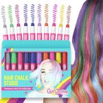 GirlZone Hair Chalks Set, 10-Piece 