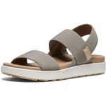 KEEN Women's Elle Backstrap Casual Platform Open Toe Wedge Sandal, Brindle/Birch, 8