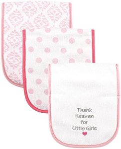 Luvable Friends Unisex Baby Cotton Burp Cloths with Fiber Filling, Girl Thank Heaven, One Size