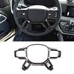 CHEYA For Land Rover Defender 110 2020 Accessories ABS Interior Steering Wheel Decoration Cover Trim Car Accessories (Carbon Fiber Style)