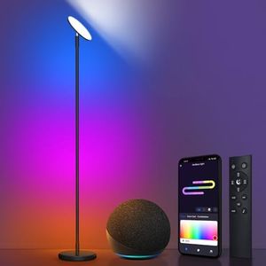 OUTON Lampadaire LED 30W/3000LM, 2-en-1 Lampe sur Pied Smart WiFi avec App et Télécommande Control, Compatible avec Alexa et Google Assistant, 16 Millions de Couleurs, Musique Sync, pour Salon Chambre