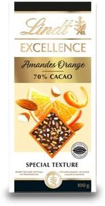 Lindt Excellence Passion Tavoletta di Cioccolato Fondente 70% Cacao con Arancia e Mandorle, formato 100g