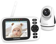 HelloBaby Baby Monitor with 3.2'' IPS Screen - Baby Camera Monitor with Remote Pan-Tilt-Zoom Camera No WiFi, Infrared Night Vision, 1000ft Wireless Connection