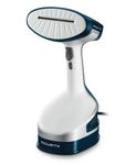 Rowenta, Steamer for Clothes, X-Cel Handheld Steamer, 1600 Watts, 40-Second Fast Heat-Up, Powerful Continuous or On Demand Steam, 1600 Watts, Navy Blue Clothes Steamer, Travel Must Have, DR8120