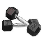 Lifelong Dumbbells Set for Home Gym - Dumbbell Set of 2 with Rubber Coating - Hexa Dumbbell Set for Men & Women - Home Gym Exercise Equipment - Dumbbell Weights (2x 4Kg Pair) (Black)