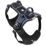 Diggin All-Day Dog Harness - Adjustable, Durable & Reflective Vest Harness for Outdoors - High Denier Ripstop Fabric with Industrial Strength Nylon Webbing (Extra Large, Denim Blue)