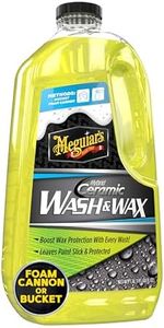 Meguiar's Hybrid Ceramic Wash & Wax - Sophisticated Car Wash Gently Cleans and Adds Shine and Slickness While Boosting Paint with Hybrid Ceramic Wax and Extreme Water Beading - 48oz