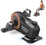 MERACH Under Desk Bike Pedal Exerciser, Mini Exercise Bike with 8-Level Magnetic Resistance, LCD Display & Anti-Slip Base, Eco-Friendly Portable Desk Bike for Office, Home, or Rehab