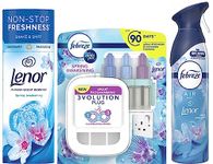 Lenor in-Wash Scent Booster, 176g + Ambi Pur 3Volution Air Freshener Plug-in Starter Kit (Case & 20ml Refill) + Febreze Air Mist Freshener Spray, 300ml Spring Awakening Bundle Pack Scent