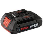 Bosch BAT612 18-Volt Lithium-Ion 2.0 Ah Slim Pack Battery with Digital Fuel Gauge, Black