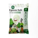 TrustBasket Epsom Salt for plants (1 KG) | Contains Magnesium Sulfur | Water Soluble Plant Fertilizer | Prevents yellowing of leaves | Plant growth supplement