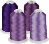 Simthread Machine Embroidery Thread 5000 m Spools Set, Polyester Embroidery Thread for Babylock, Janome, Kenmore, Singer, W6 N Embroidery Machine (4 Purple)