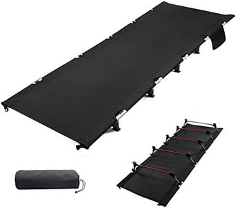 Folding Camping Cot Portable Outdoor Bed Comfortable Sleeping Cots with Storage Bag Fits Single Air Mattress Pad