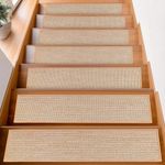 Natural Linen Stair Treads for Wood